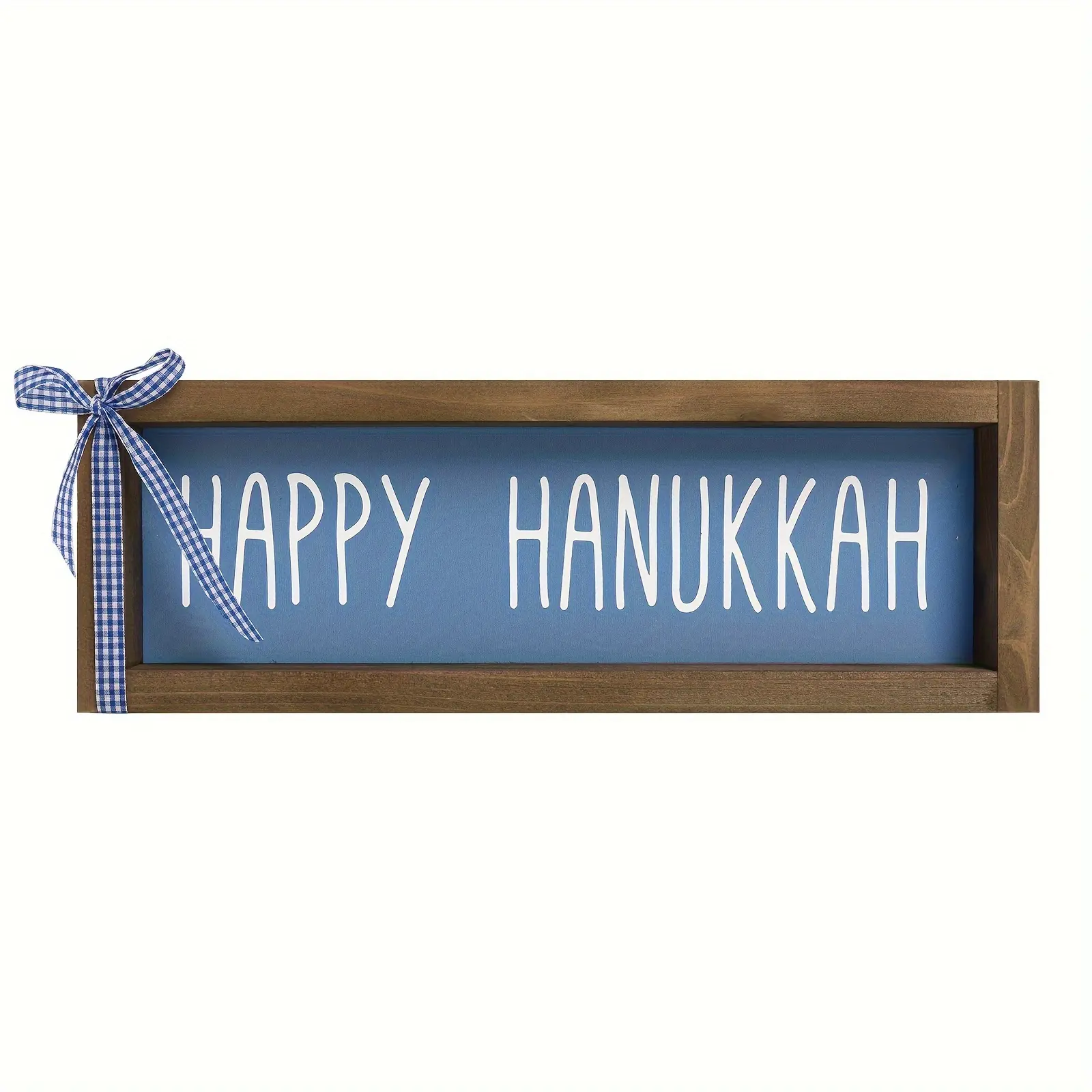 Happy Hanukkah Sign, Wooden Chanukah Decorations For Home, Jewish Holiday Indoor Wall Table Centerpiece Shelf Decor