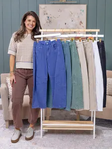 Zenana Barrel Leg Color Denim Pants | S-XL