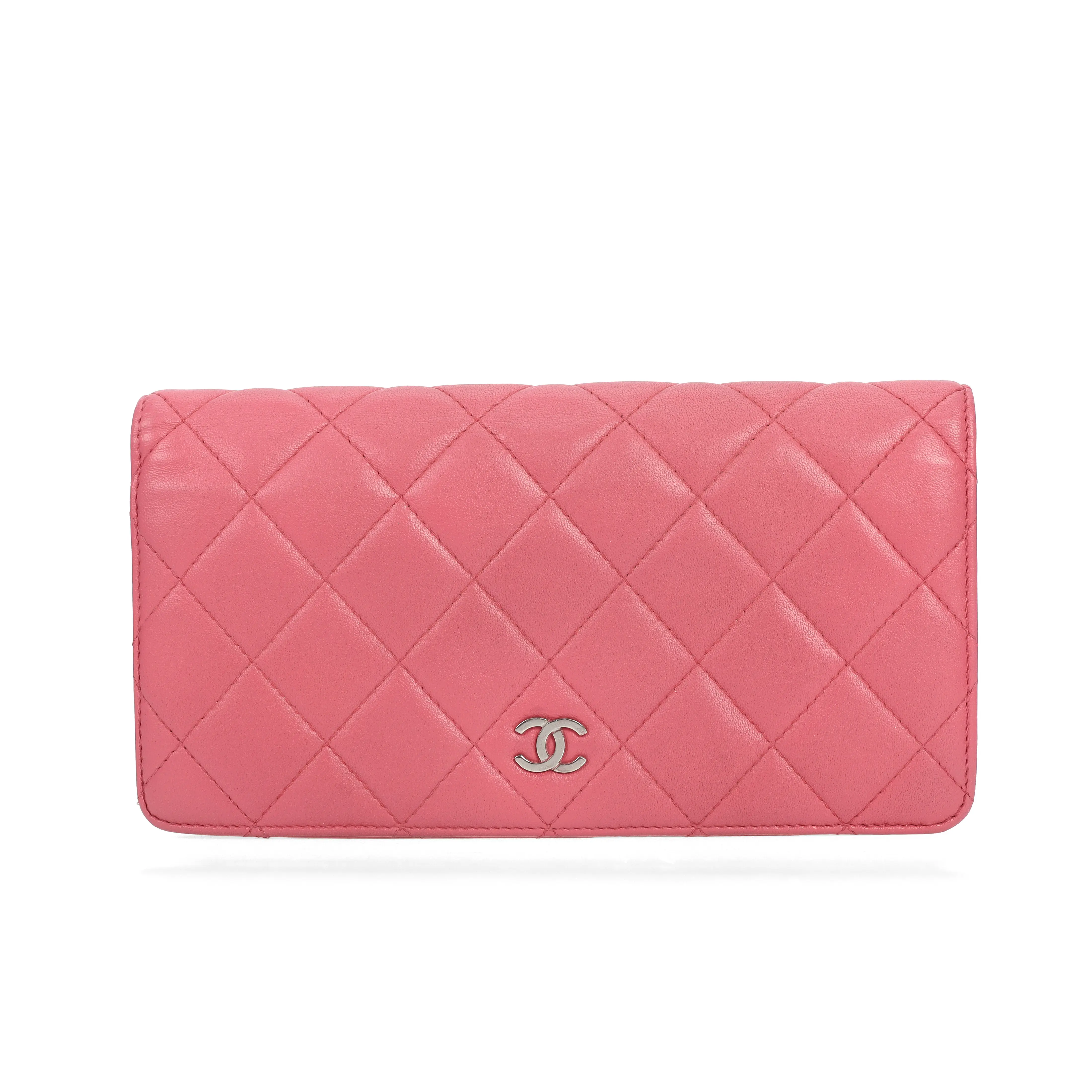 Pre-owned CHANEL Calfskin Wallet Pink 36116683 hz