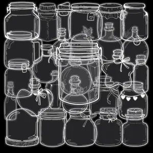 50 Original Wish Bottle Transparent Stickers, Cute Cartoon Hand Account Material, Simple Line Graffiti Phone Case Stickers