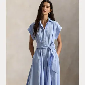Polo Ralph Lauren - Striped Belted Cotton Shirtdress