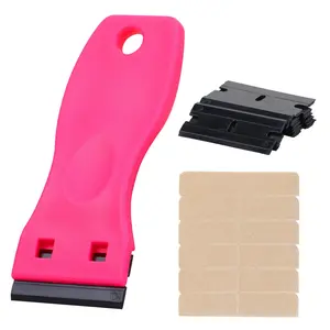 WENNALIFE Tape Remover Scraper Tool Razor Blade with 10 Replacement Blades & 6 Tape-Tabs Non-Scratch Tape in Extensions tool Adhesive-Remover for Cleaning