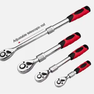 Adjustable Ratchet Extendable Telescopic Socket Spanner Torque Wrench 72-Tooth