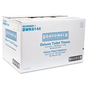 Boardwalk BWK 6144 Two-Ply Toilet Tissue White 400 Sheets-Roll 96-CT