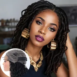 12" Boho Goddess Faux Locs Bob Wig 150% Density Glueless Full Lace | Ultra Soft Kinky Curly Crochet Style | Natural Hairline with Baby Hair | Lightweight Beginner Friendly Protective Style | Everyday & Vacation Look