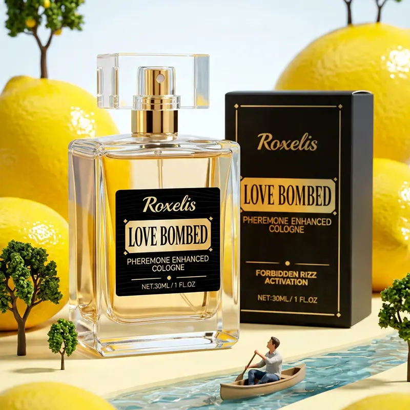 Men's Single 30ml Classic Nature Citrus Lemon Pheromone Cologne - Long-Lasting, Lightweight, Skin-Friendly Formula with All-Day Freshness