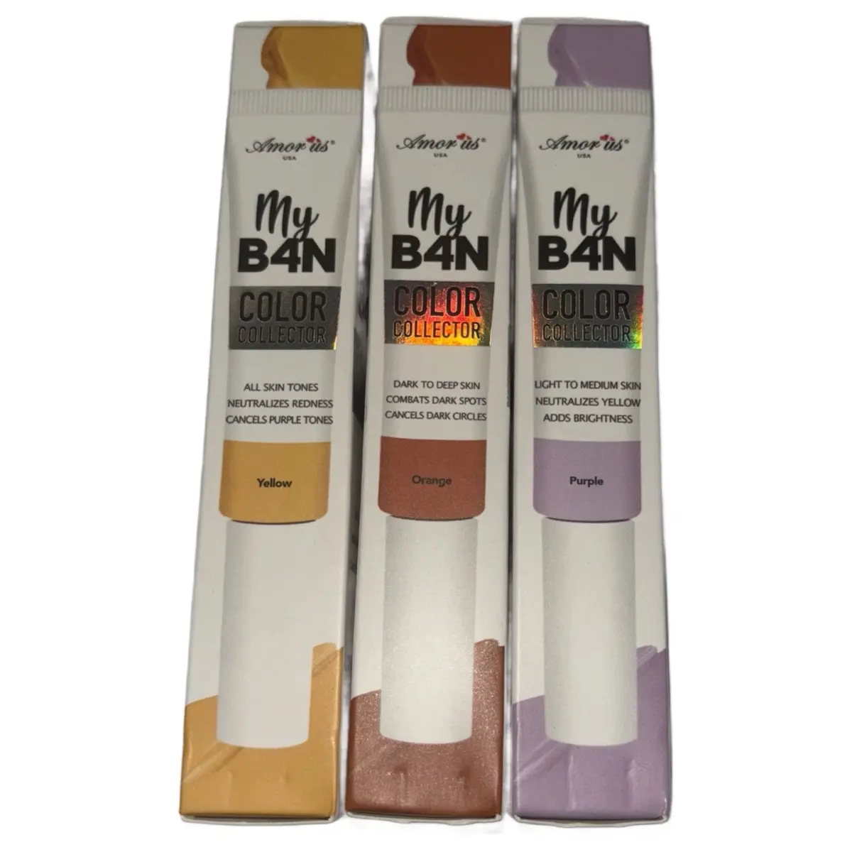 Color Corrector Makeup - Yellow, Orange, Purple - Cosmetic