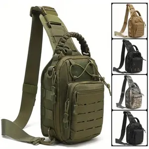2026 NEW Unisex 1000D Tactical EDC Crossbody Fanny Pack Shoulder Bag MOLLE System Outdoor Sports Hiking Fishing Camping Daily Messenger Bag