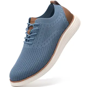 Men's Cushioned Casual Dress Sneakers–Lightweight Breathable Business Oxfords Anti-Slip Comfortable Walking Shoes for Work & Casual Wear| Multiple Colors