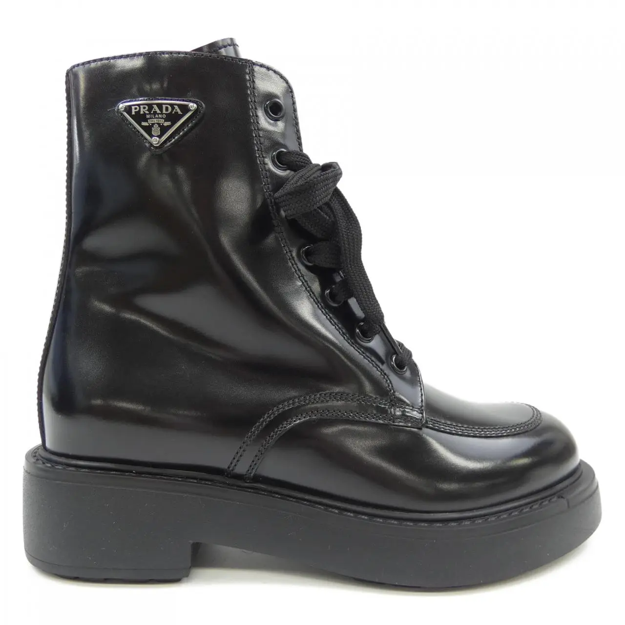 Pre-owned PRADA Others Small Leather Goods 1T647N Brushed Leather Boots