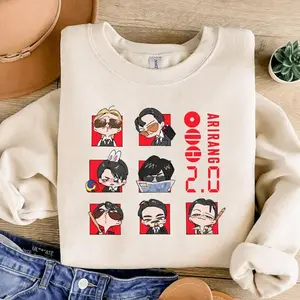 World Tour 2.0 Shirt, Arirang Tour Shirt, Bangtan Group Concert Shirt, Concert Music Graphic Tee 1J0