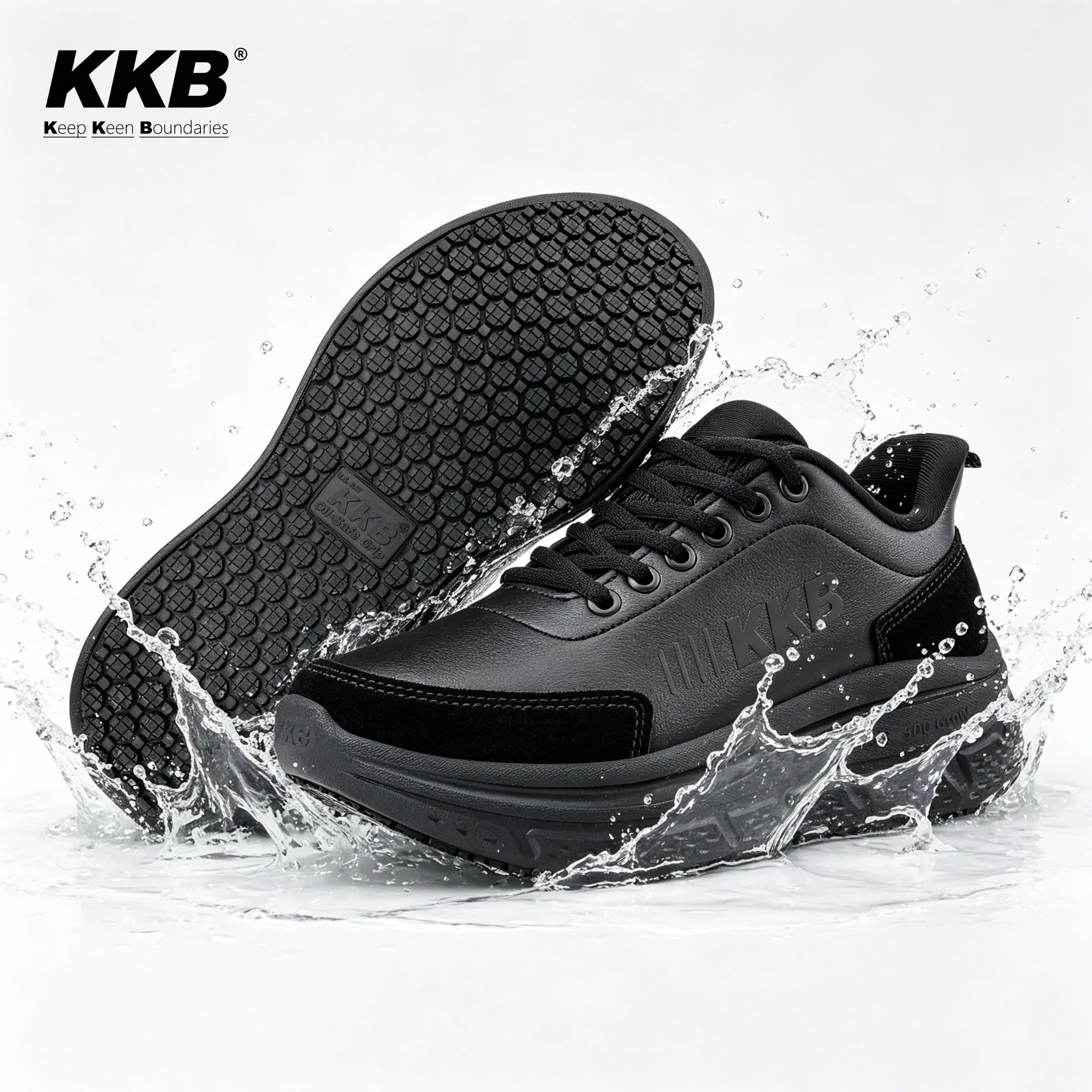 Men's Slip-On Leather Loafers, Water Resistant Casual Trainers with Arch Support and Anti-Slip Outsoles for Walking, Walking Shoes, Footwear