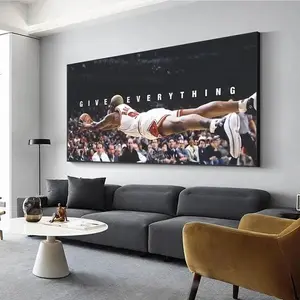 Dennis Rodman Motivational Poster - Hustle Quote Basketball Wall Art, Retro Sports Canvas for Gym Office or Game Room