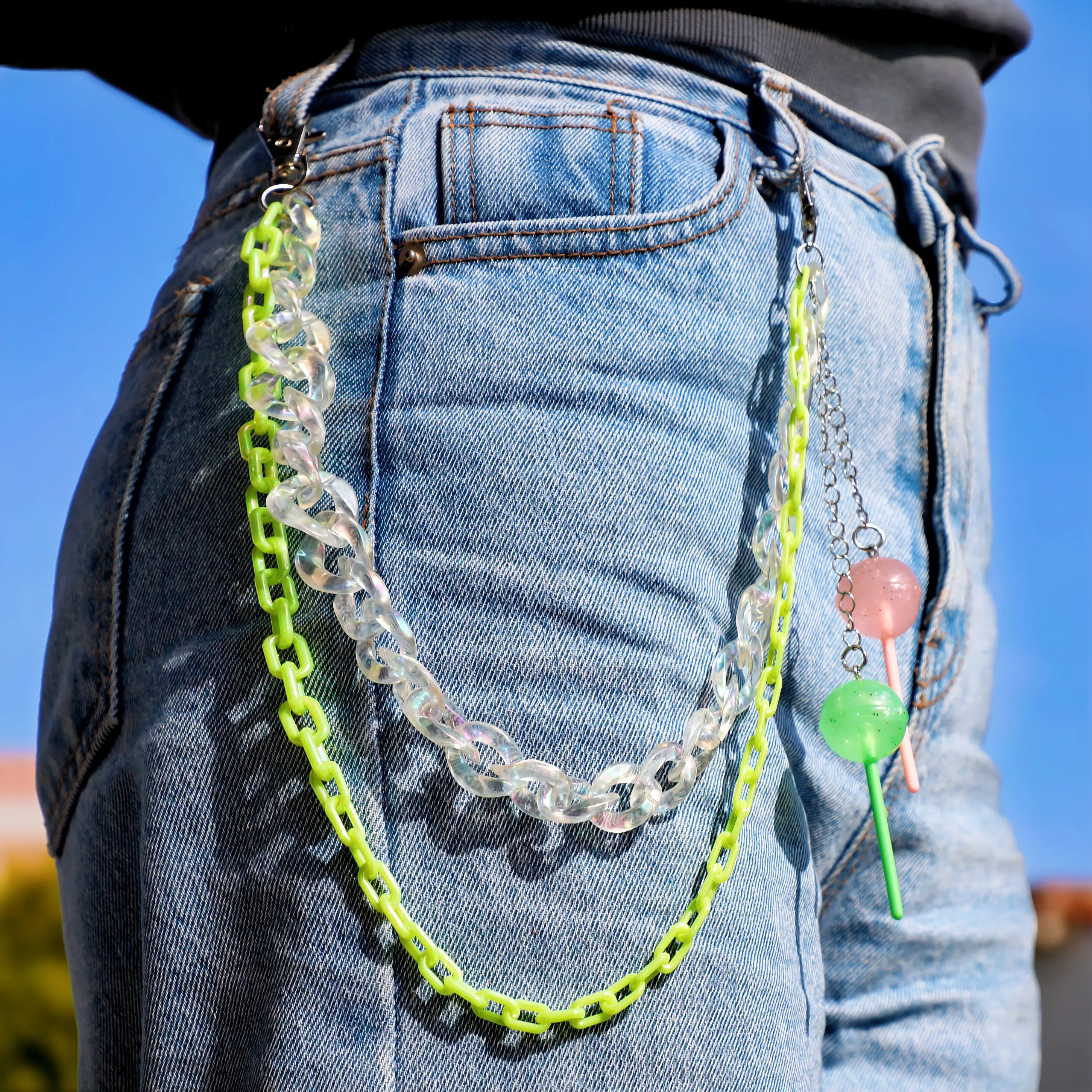 Sweet Lollipops” – Candy Charm Double-Layer Wallet Chain Pocket 