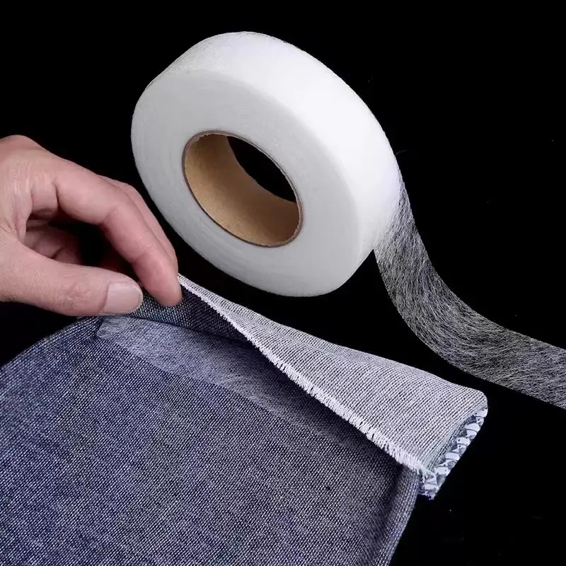 TK Double-Sided Iron-On Adhesive Binding Tape, Washable Durable Fusible Web for Sewing-Free Hemming, Clothing Projects
