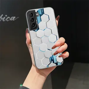Trendy Honeycomb Block Pattern phone Suitable For Samsung Galaxy S22 Case is suitable For For Galaxy S22 with PET Shock proof design perfect for popular Shockproof Protective