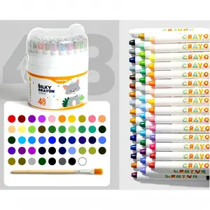 Jumbo Silky Crayons for Toddlers, Easy Grip Twistable Crayons, Non Toxic Washable Crayons, Kids Gifts, Coloring Pencils, Art Supplies, School Supplies, Christmas Gifts, Art Drawing Supplies, Coloring Materials Set