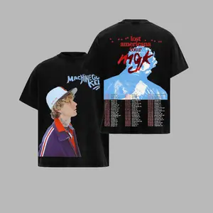 Machine Gun Kelly Lost Americana World Tour 2026 T-Shirt Lost Americana EST For Life Premium Cotton Alternative Rock Tee for Fans Concert Tee Menswear Womenswear