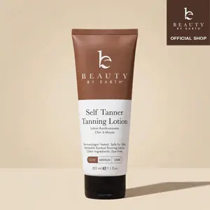 Beauty by Earth Self Tanner Body Lotion - Best Gradual Natural Bronzed Sunless Hydrating Streak Free Tanning Glow Made in USA, Vegan Cruelty Free Pregnancy Safe