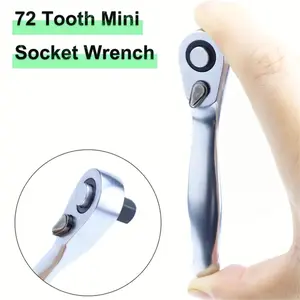 72-tooth Mini Socket Wrench, Portable Design Wrench, Quick and Effortless Tool in Small Spaces, Suitable for Quick and Effortless Tools
