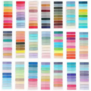 4200 Pcs Colorful Rectangular Small Size Adhesive Tabs - Transparent Removable Dividers for Book Reading Stickers, Page Markers, Spiral Notebooks, Office Annotation Supplies