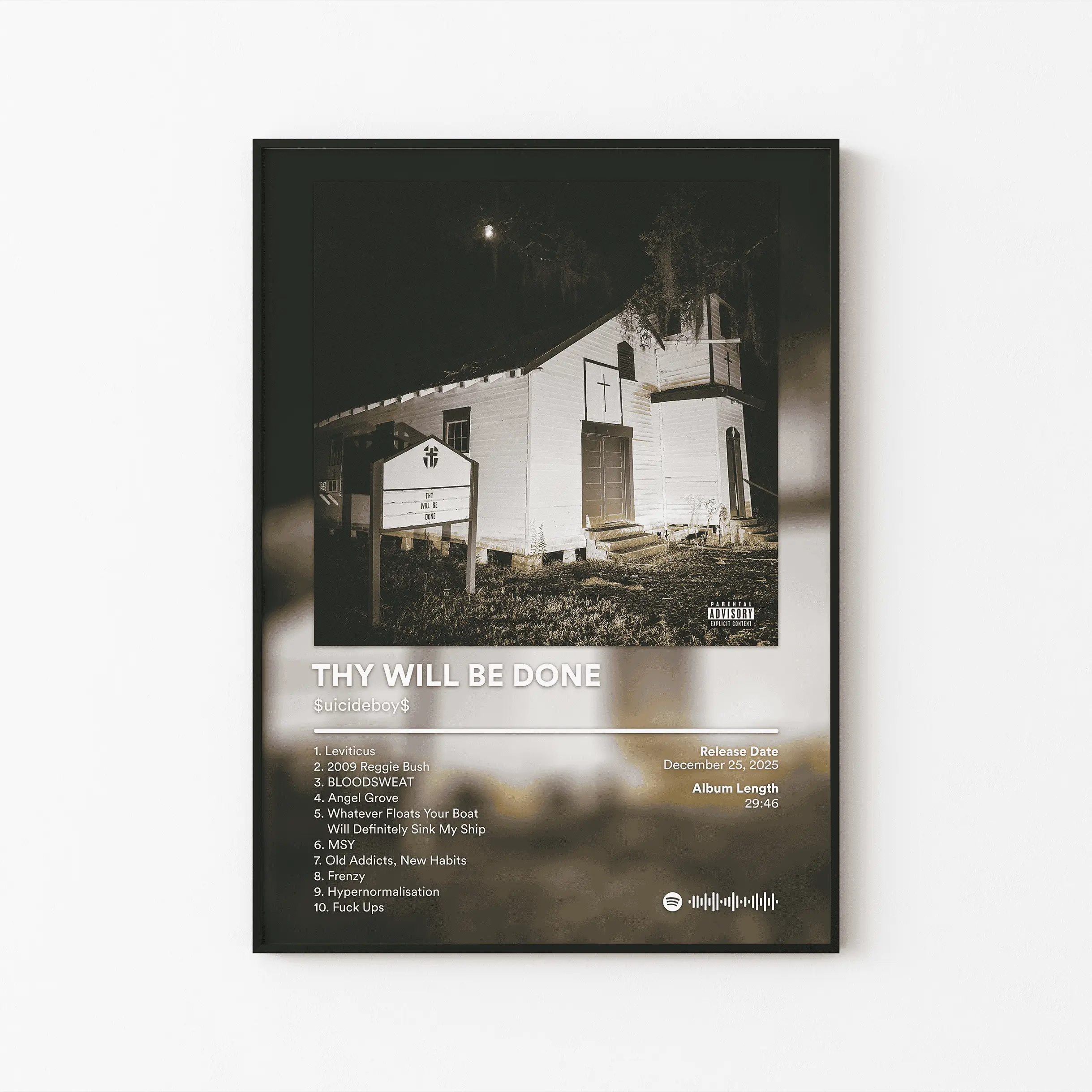 [ RAP ALBUM POSTER – UNFRAMED ] Suicideboys Album Poster, G59 Records Tracklist Art, Underground Rap Wall Decor, Dark Aesthetic Room