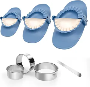 Dumpling Maker Press, Empanadas Maker Press, Dumpling Mold Machine-Make Perfect Dumplings Every Time 3 Sizes (L/3.7"+M/3.2"+S/2.6")