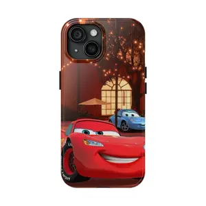 Lightning McQueen Tough Phone Case, Cars Phone Cases, iPhone 15/14/13/12/11/X/XR/XS 8 Plus