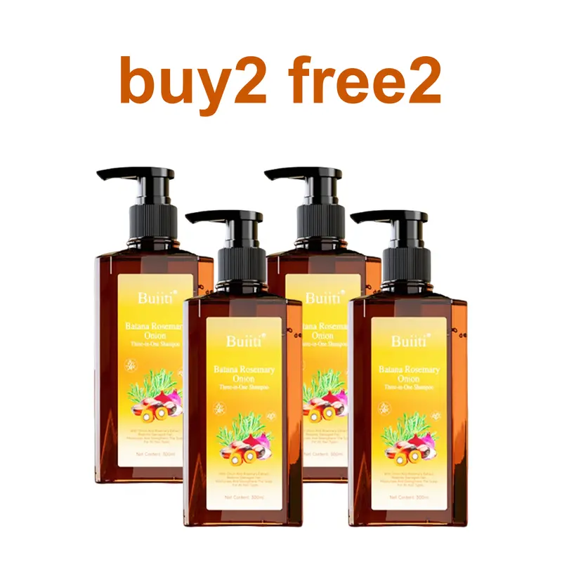 【Buy 2 Get 2 Free】Buiiti Batana Rosemary Onion Three-in-One Shampoo - Hair Regrowth & Dandruff Control, Scalp Nourishing for Thinning Hair, Limited Stock