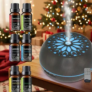 Commercial 550ml Essential Oil Diffuser with 6 Premium Oil Blends, Quiet Operation, Remote & LED Lighting for Lobbies Spa