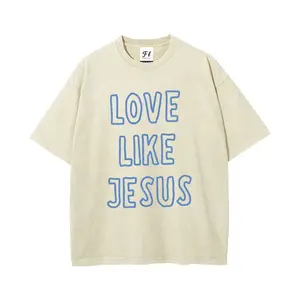 Love Like Jesus Christian Unisex Washed T-Shirt – Faith-Inspired Style