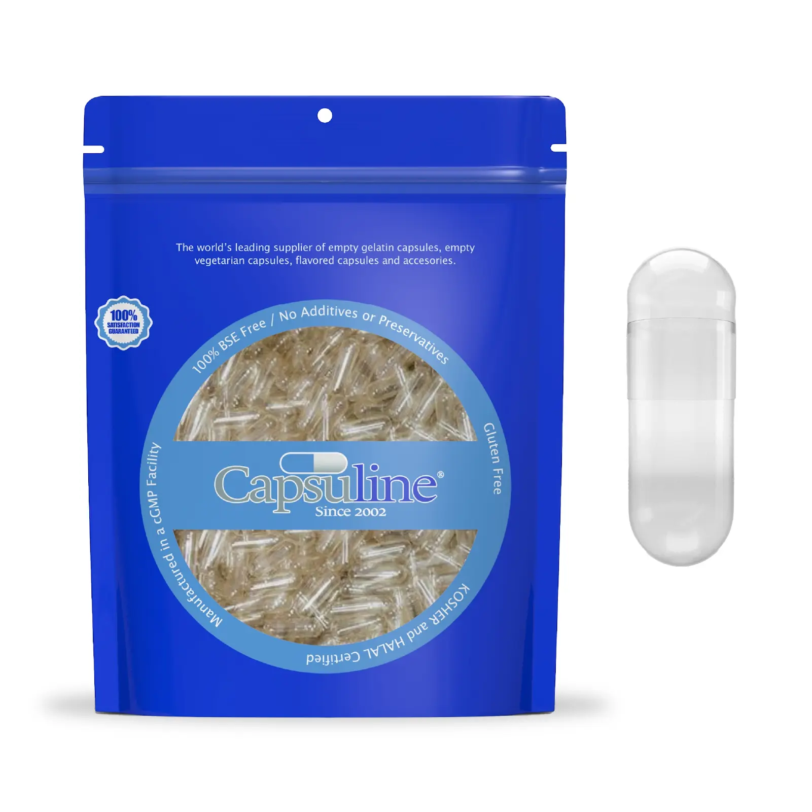 Clear Size 00 Empty DIY Gelatin Shells by Capsuline