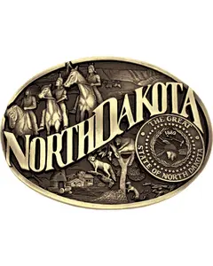 Montana Silversmiths Unisex North Dakota State Heritage Attitude Belt Buckle - 60811Ndc