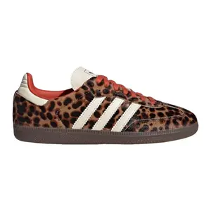 adidas Samba OG Red Leopard  JI2734 Women's Fashion Shoes New