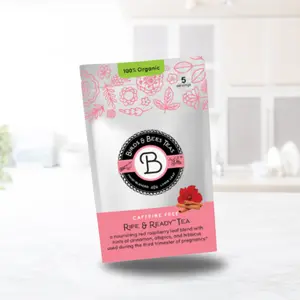 Ripe & Ready Tea Raspberry Leaf Pregnancy Blend - Third Trimester Support Herbal Tea for Nourishment and Postpartum Recovery - Beverage