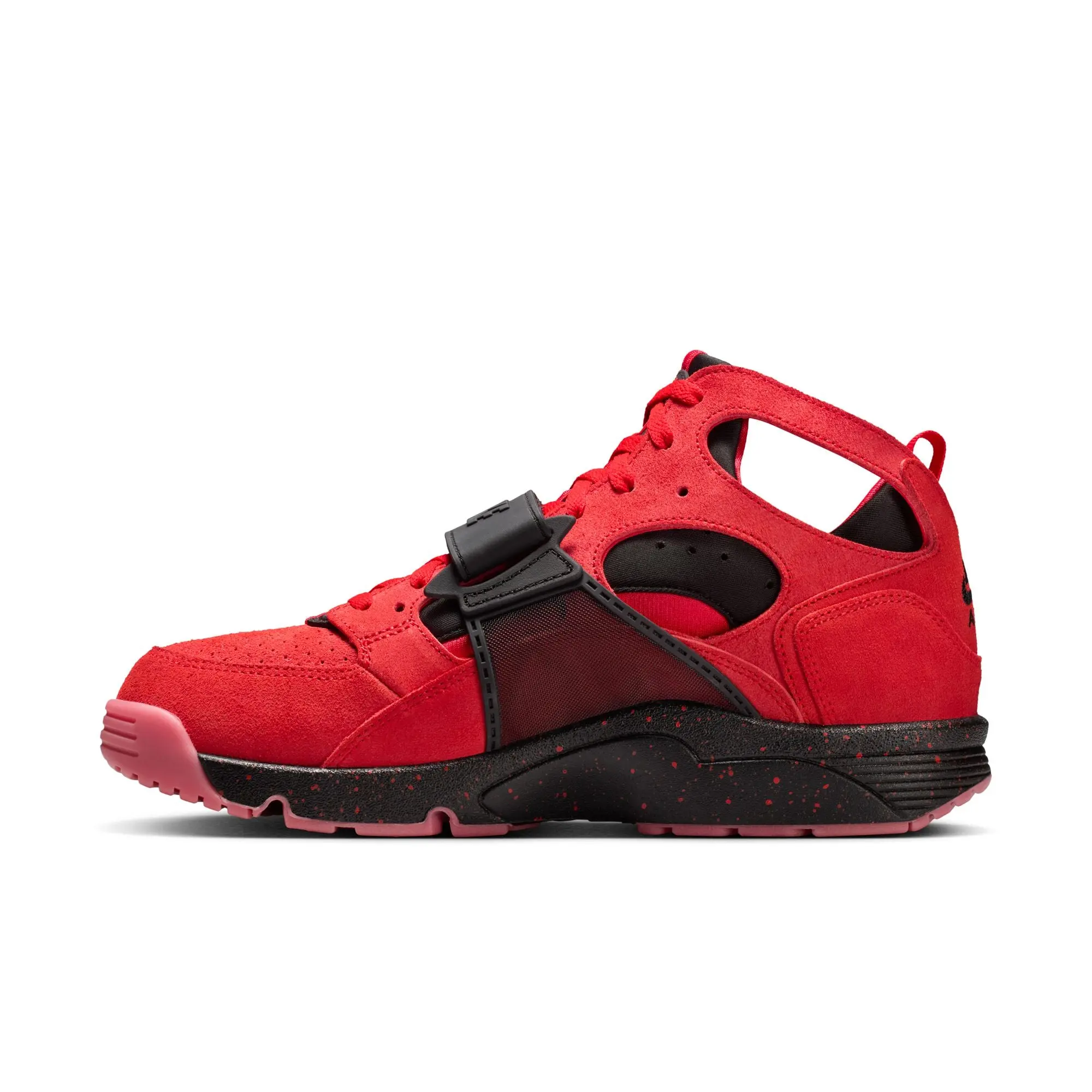 Nike Air Trainer Huarache Men's Closed Casual Training Sneaker - Leather & Textile Upper, Cushioned Nike Air, Adjustable Midfoot Strap, Snug Hug Fit, Breathable Layered Texture, Versatile for Walking/Running