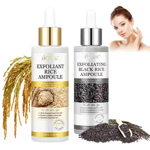ikzee EXFOLIATING BLACK RICE AMPOULE Serum, EXFOLIATING RICE AMPOULE Serum, Deep care, moisturizing, Hydrating and nourishing, refreshing and non-sticky, giving it a smooth and tender texture