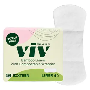 Viv Bamboo Liners - Extra Soft, Ultra Absorbent & Comfortable Hypoallergenic Period Panty Liner pads