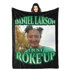 Daniel Larson Trending Tiktok Meme Throw Blanket Soft Cozy Warm Flannel Plush Blanket for Sofa Couch Bed Travel,Kids Adults Throws Travel Blanket Christmas Holiday Birthday Party Gifts