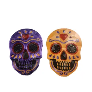 Halloween Sugar Skull Clickers Fidgets Magnetic for Stress Relief Dia De Los Muerto