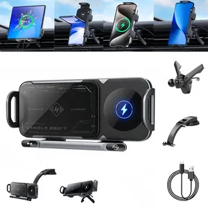 Wireless Car Charger, Auto Clamp Car Charger, Phone Charging Phone Holder Car Gadgets for Smartphone Mount, Car Accessory Items, Multifunctional Charger, suitable for 6-7.2-inch mobile phones,Under 18cm Tablets,Valentine's Day great gift