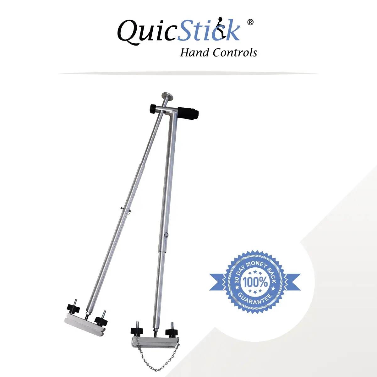 QuicStick Car Hand Controls for Disabled Drivers, Handicap Driver Hand Controls, Driving Handicap Aid Equipment For Permanent Or Temporary Disability
