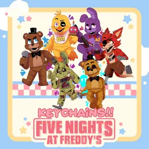 Five Nights at Freddy's Fanmade Keychains, FNAF Cute Keyring Acrylic, Perfect Gift for Fans, Collectible Character Charms, Backpack & Bag Accessories