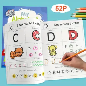 48-Page Preschool Letter Tracing Workbook, Colorful Abc Learning Book, Includes Capital & Small Letters, Educational Fun for Toddlers, Tracing Preschool Books