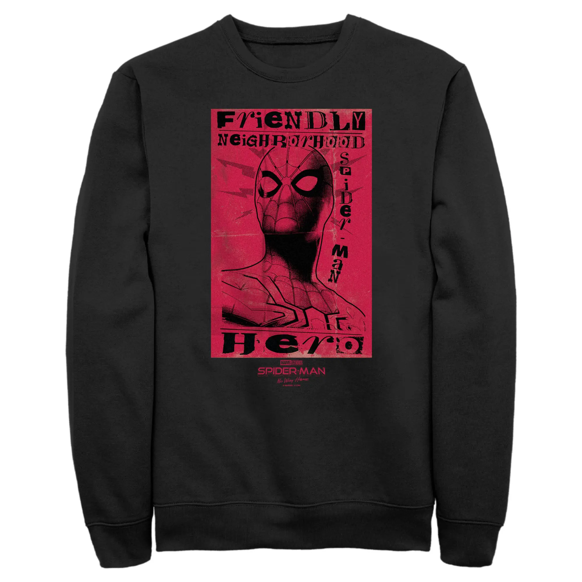 Men's Marvel Spider-Man: No Way Home Friendly Neighborhood Hero Red Sweatshirt