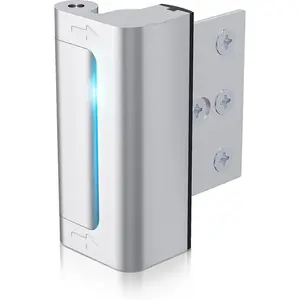 Door Reinforcement Lock, Door Security Lock, Extra Door Lock with 5 Screws, Prevents Unauthorized Entry, Door Hardware for Home Safety & Privacy, Stainless Steel Locks