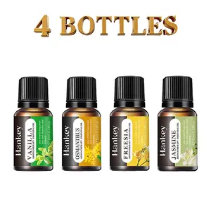 4pcs (Vanilla+Osmanthus+Freesia+Jasmine) Essential Oils Set, Scented Oils, Liquid Fragrance Home Fragrances for Diffusers & Air Fresheners, Ideal for Home Decor & Aromatherapy, Enhance Your Space
