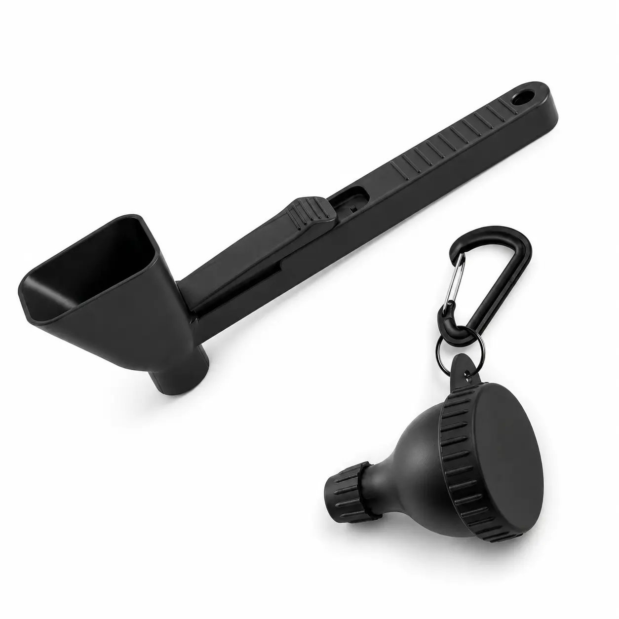 Portable Protein Powder Funnel Kit, Sliding Powder Scoop and Keychain Storage Container for Gym, Travel, Creatine and Pre-Workout