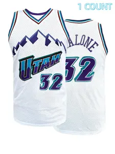 Men's Letter & Number Embroidery Vintage Basketball Jersey, Loose Breathable Sleeveless V-Neck Tank Top, Basketball Sports Jersey for Outdoor Sports, Lightweight Jersey, Breathable Athletic Top