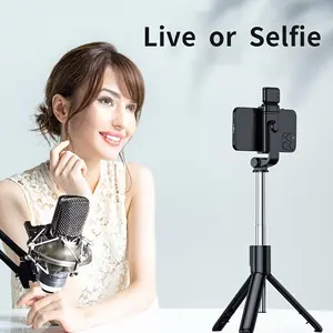 9Phone Tripod & Selfie Stick, Extendable Cell Phone Tripod Stand with Wireless Remote and Phone Holder, Compatible with iPhone Android Phone-1
